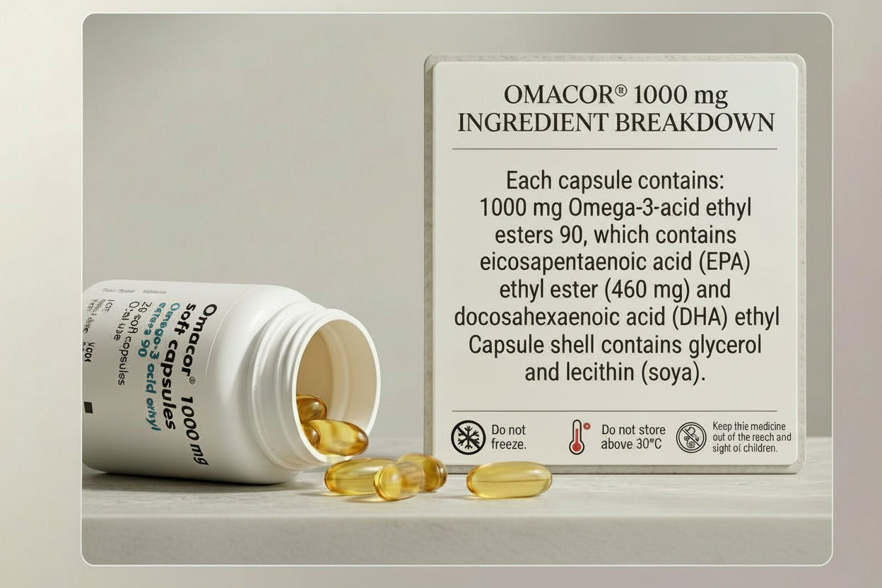 Omacor 1000mg Soft Capsules 28's